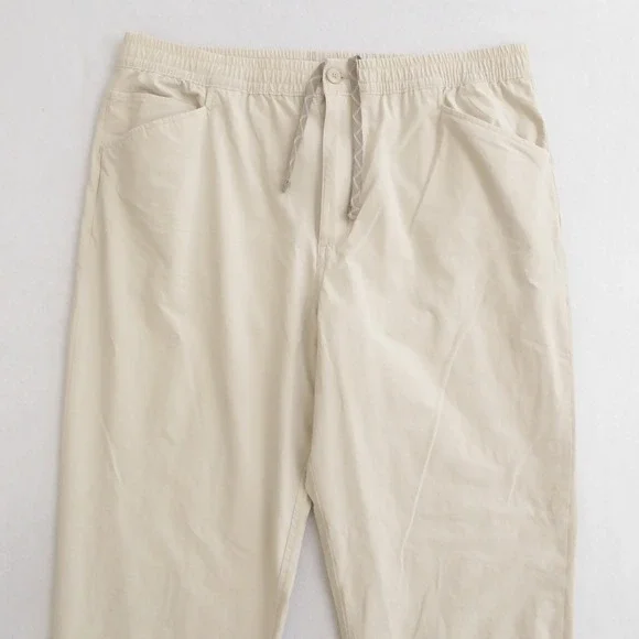 Patagonia Mens Nomader Jogger Pants Pelican Beige Elastic Waist Drawstring XXL